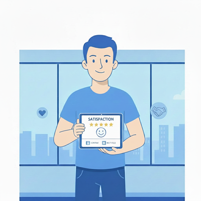 Showing high client and employee satisfaction.