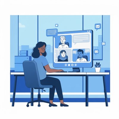 Collaborating with international teams.