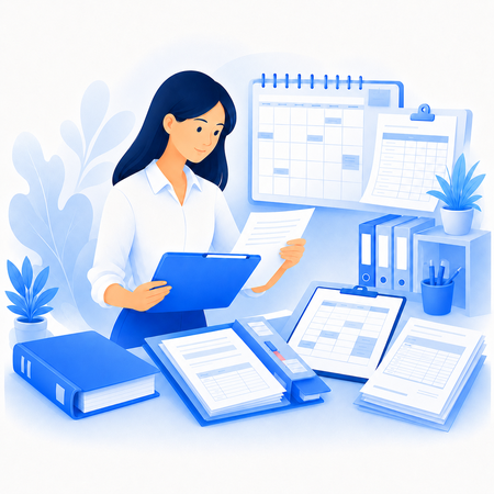 French HR monthly administration with contracts, working time and leave management