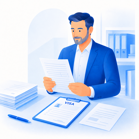 Visa and right-to-work document check